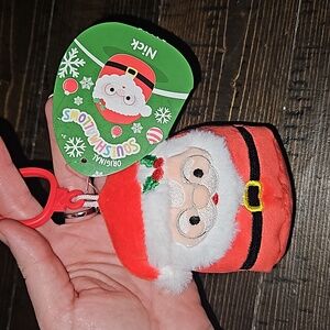 3.5" Santa Nick Christmas Squishmallow Clip 2024